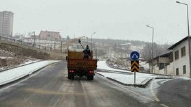 Malatya'da Karla Mücadele Devam Ediyor