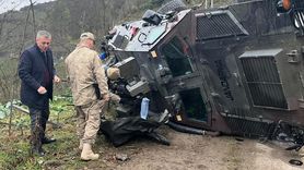 Ordu'da Ticari Araçla Çarpışan Askeri Araç Devrildi