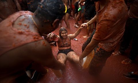 La Tomatina Festivali'nde 120 Ton Domates Kullanıldı
