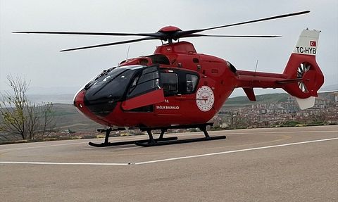 Beypazarı'nda Kalp Krizi Geçiren Hasta Ambulans Helikopterle Ankara'ya Uğurlandı
