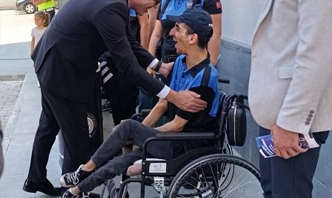 Bedensel Engelli Hasan Can'ın Polislik Hayali Gerçek Oldu