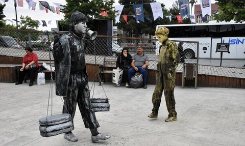 Samsun'da Canlı Heykel Performans Sanatı Festivali