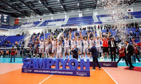 2025 Voleybol Erkekler AXA Sigorta Şampiyonlar Kupası'nda Ziraat Bankkart Şampiyon