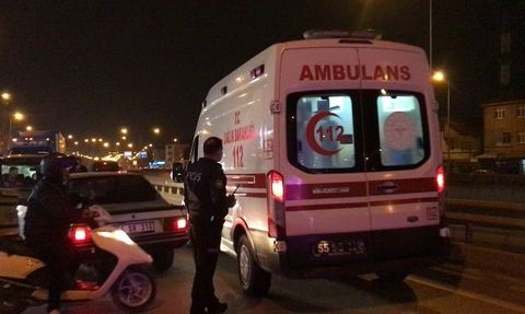 Kavak'ta Motosiklet Kazası: 1 Yaralı