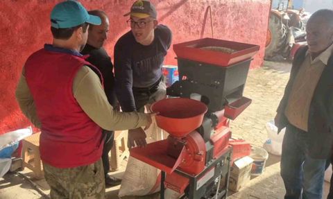 Küplü'de Ücretsiz Pirinç Soyma Tesisi Üreticilere Kolaylık Sağlıyor