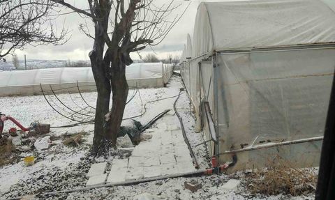 Kar Yağışı Sonrası Eskişehir'deki Seralar Buz Tuttu