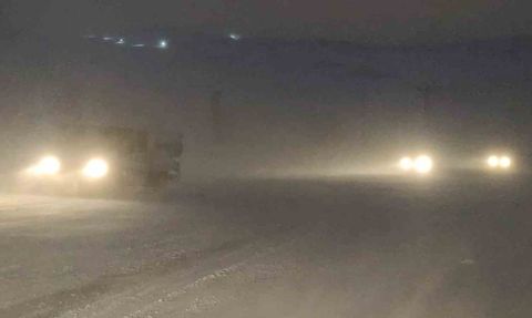 Kurubaş Geçidi'nde Zorlu Sürücü Anları