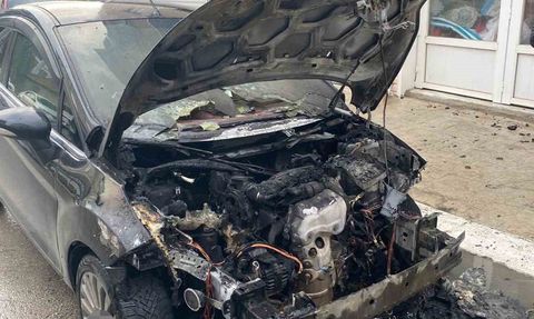 Pınarhisar'da Park Halindeki Araç Yangını