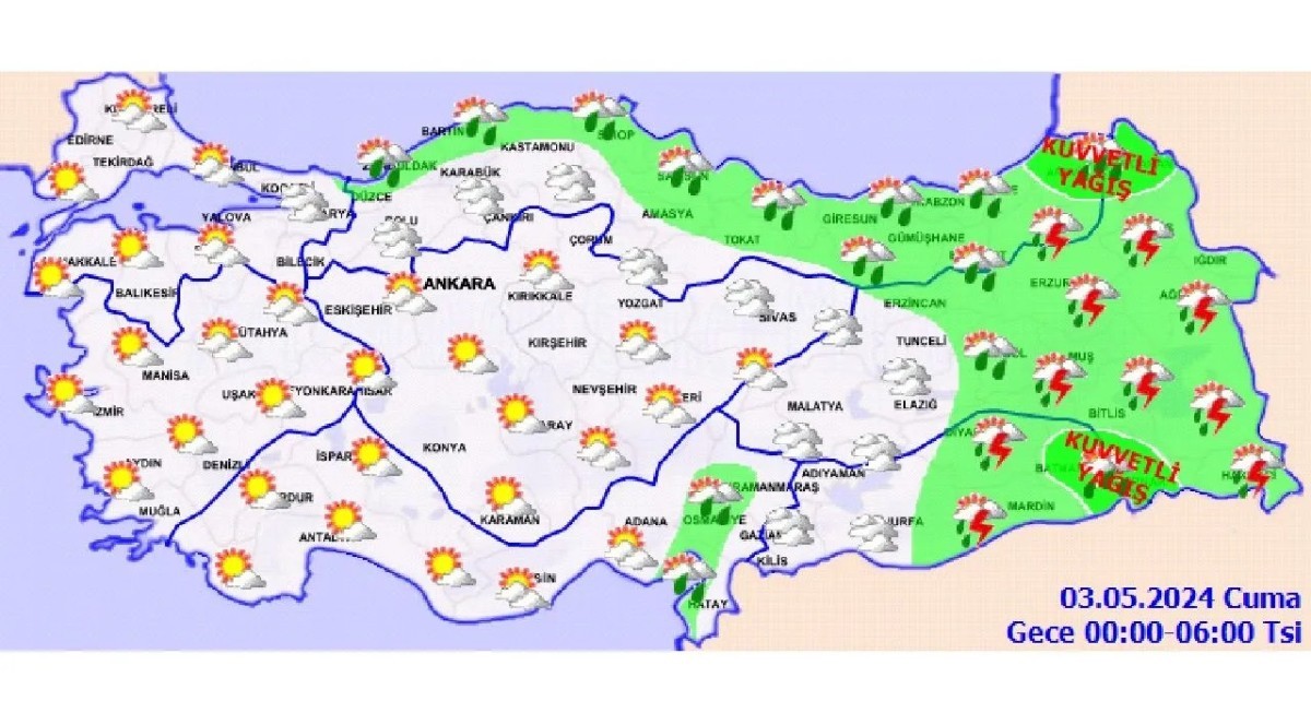 Meteoroloji 34 il için sağanak yağış uyarısı yaptı