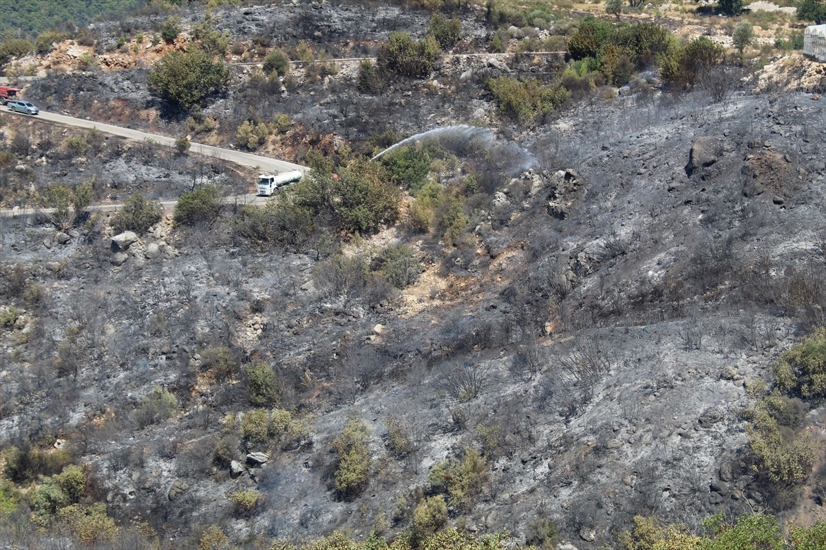 Antalya'nın Serik ilçesinde ormanlık alanda dün çıkan yangın, kontrol altına alındı.