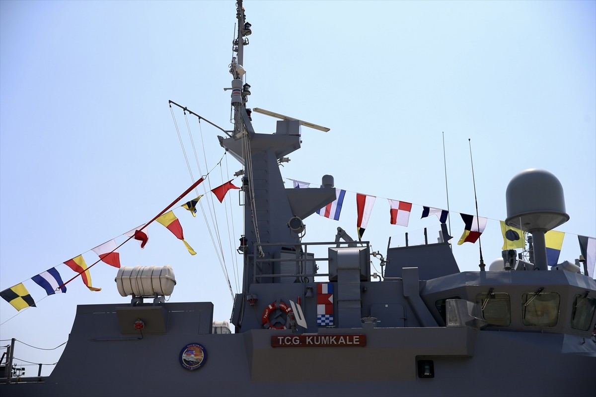 Muğla'nın Marmaris ilçesindeki Aksaz Deniz Üssü'nde, TCG Kuşadası ve TCG Kumkale gemilerinin Katar...