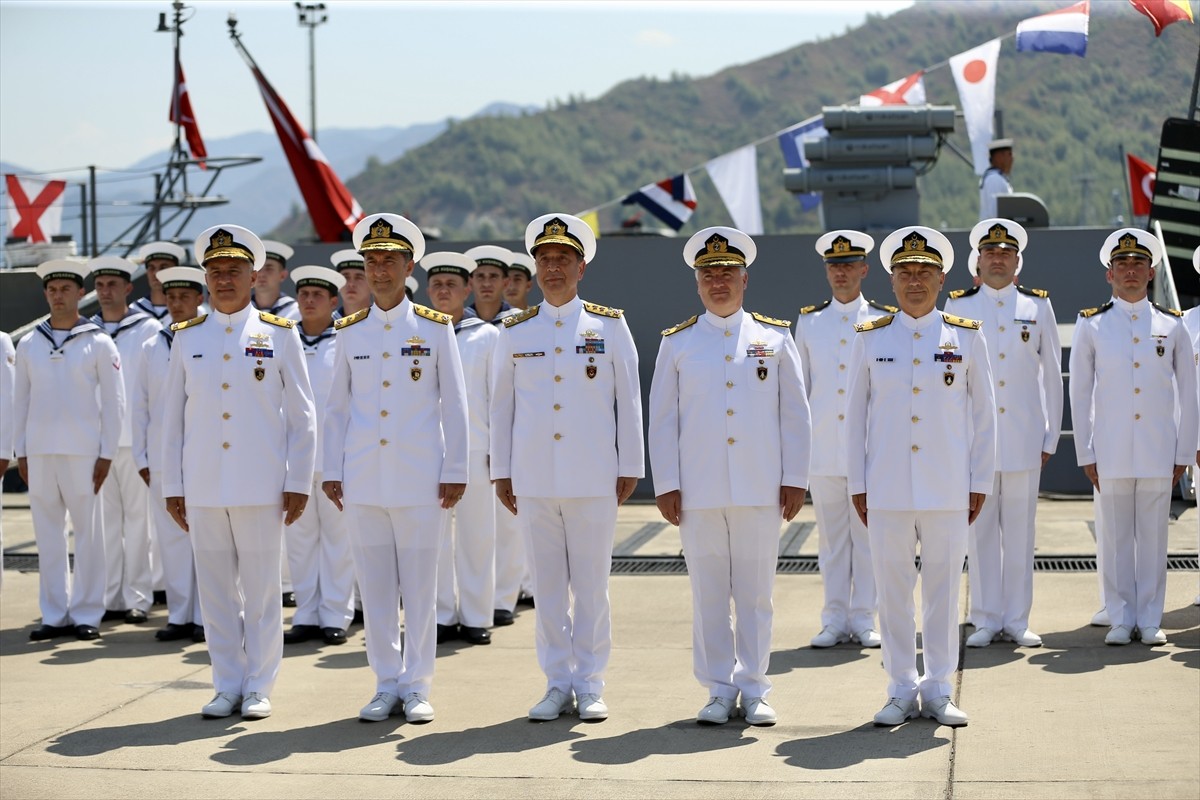 Muğla'nın Marmaris ilçesindeki Aksaz Deniz Üssü'nde, TCG Kuşadası ve TCG Kumkale gemilerinin Katar...
