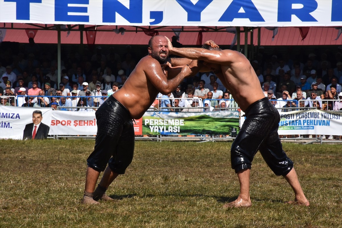 Ordu'da, 916'ncı Aybastı Perşembe Yaylası Ordulu Mustafa Pehlivan Yağlı Güreş ve Kültür...