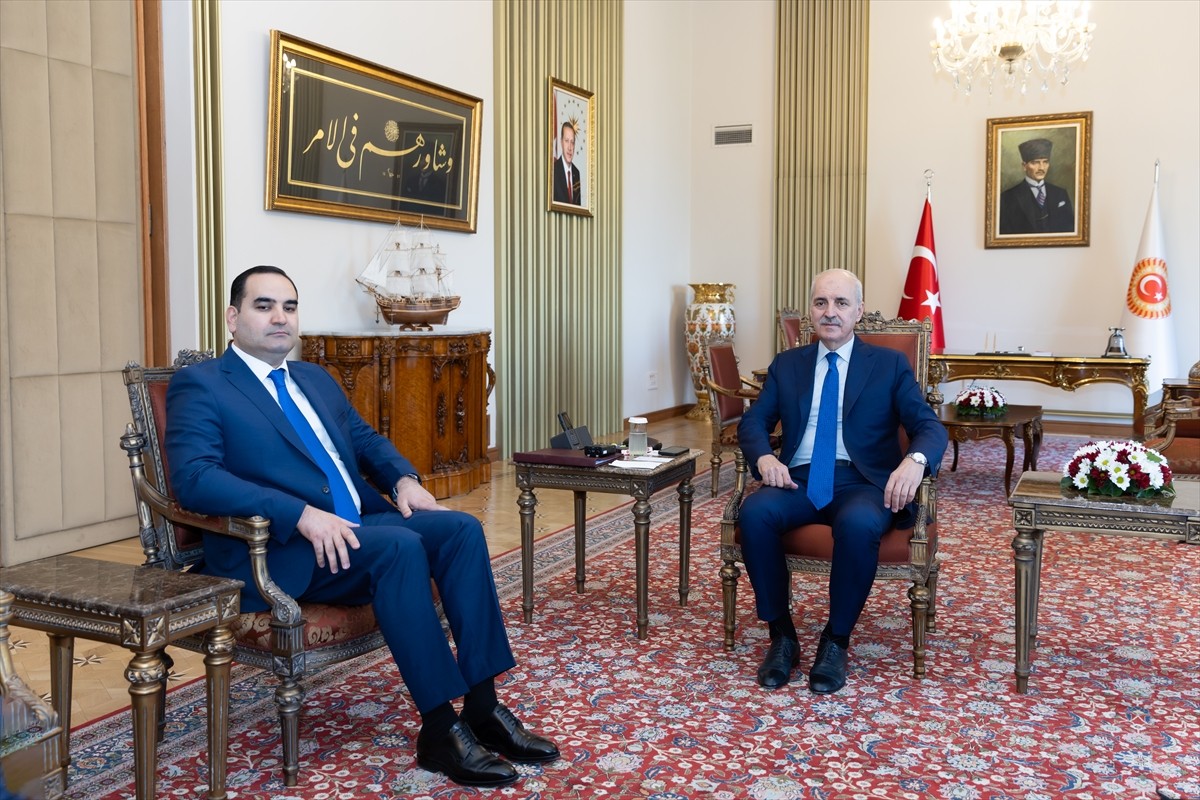 TBMM Başkanı Numan Kurtulmuş, Tacikistan'ın Ankara Büyükelçisi Ashrafjon Gulov'u kabul etti.