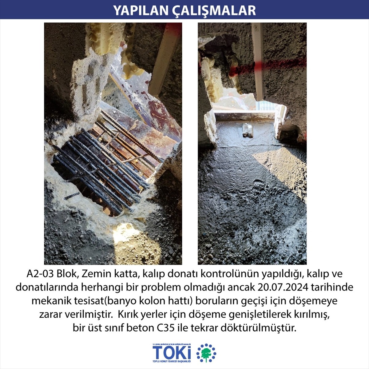 TOKİ, bazı basın yayın organlarında yer alan ve sosyal medya hesaplarından paylaşılan "Hatay TOKİ...