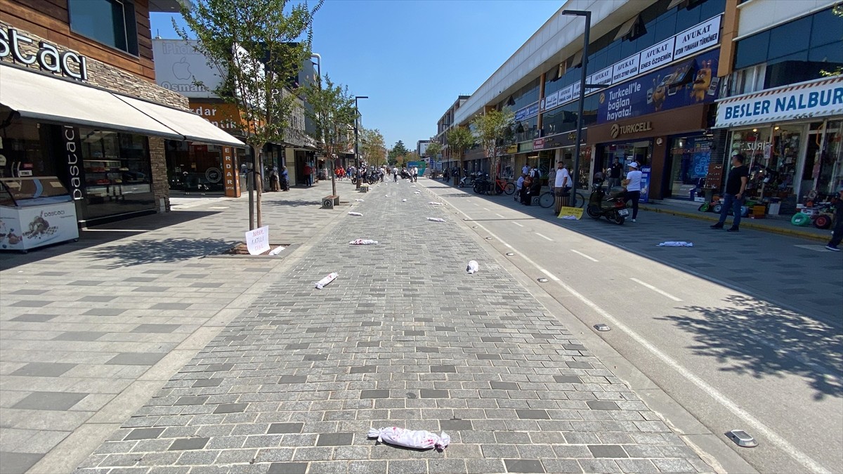Düzce'de, İsrail'in Filistin halkına yönelik saldırılarını protesto etmek amacıyla...