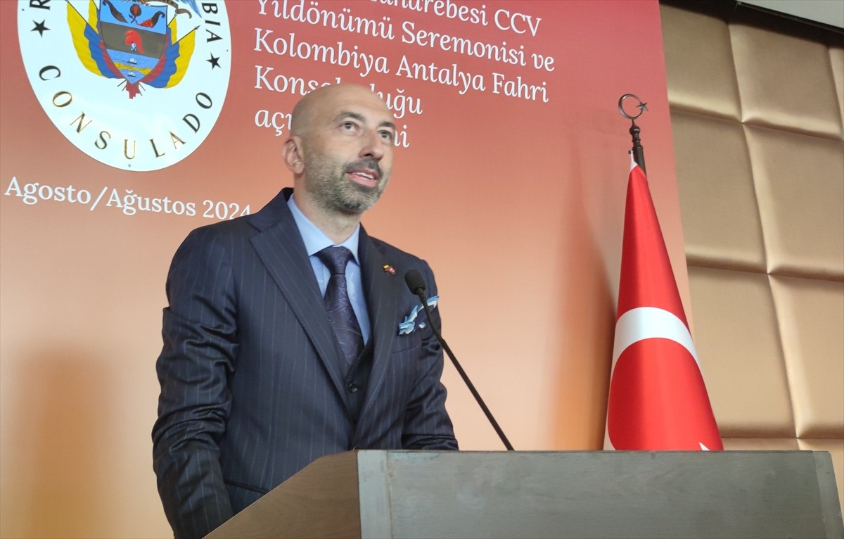 Kolombiya'nın Antalya Fahri Konsolosluğu için Muratpaşa ilçesinde bir otelde açılış töreni...