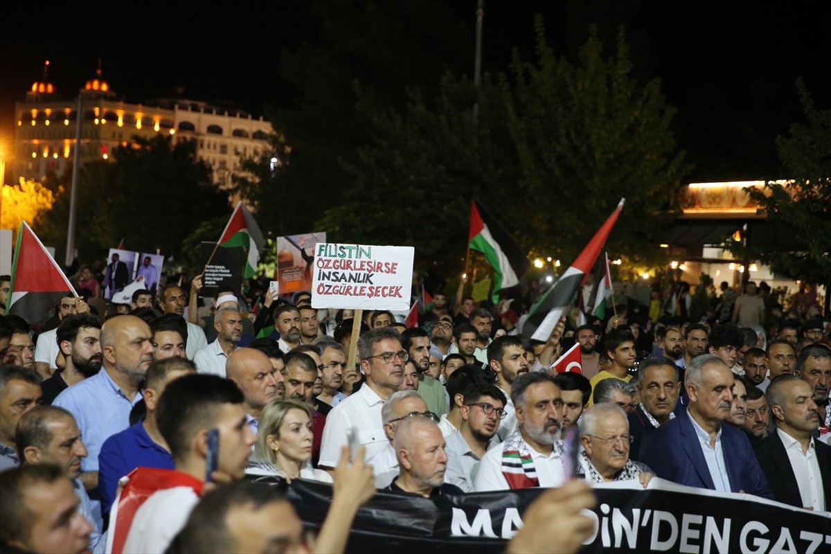 Mardin'de Hamas Siyasi Büro Başkanı İsmail Heniyye'nin suikasta uğraması ve İsrail'in Filistin'e...