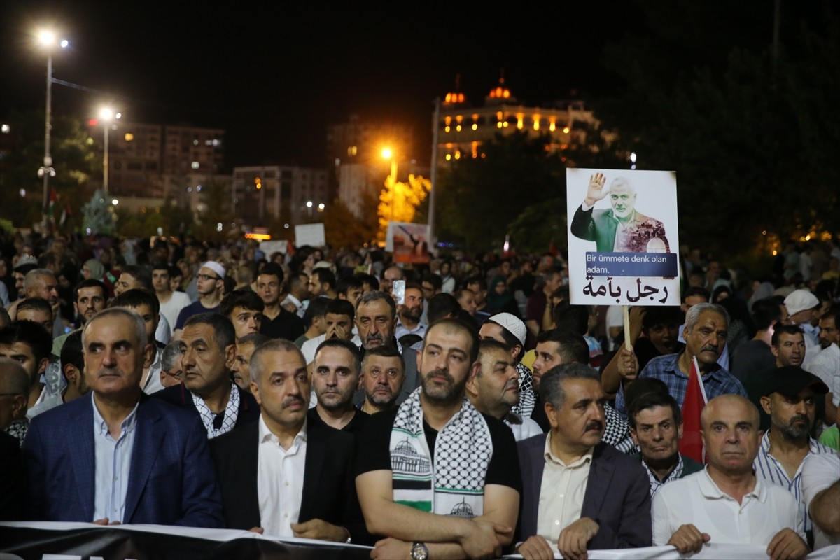 Mardin'de Hamas Siyasi Büro Başkanı İsmail Heniyye'nin suikasta uğraması ve İsrail'in Filistin'e...