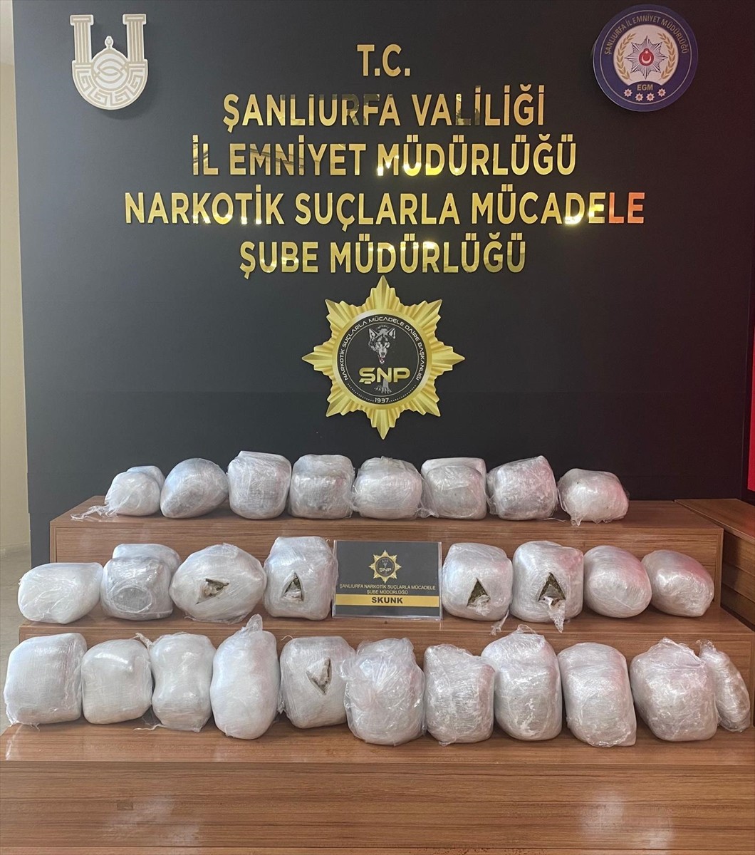 Şanlıurfa'da düzenlenen operasyonunda 223 kilo 250 gram sentetik uyuşturucu ele geçirildi, 4...