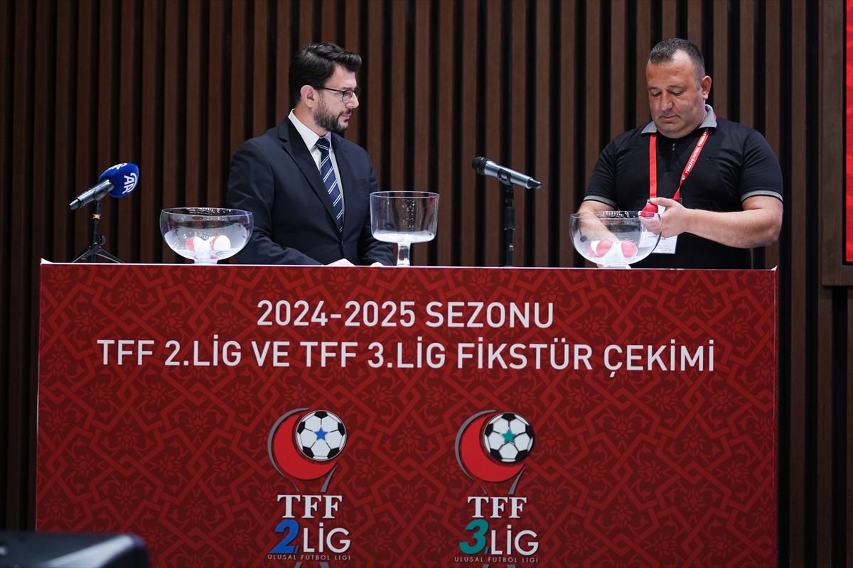 TFF 2. Lig ile TFF 3. Lig'de 2024-25 sezonunun fikstür çekimi yapıldı. Gençlik ve Spor Bakanlığı...
