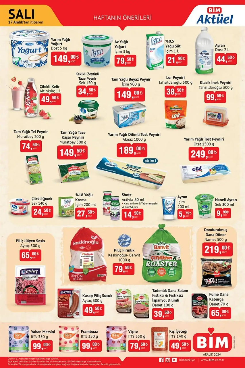 17 Aralık Salı Günü BİM Aktüel Ürünler Kataloğu Yayınlandı! Büyük İndirimler Sizi Bekliyor