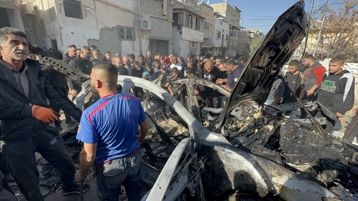 İsrail ordusunun işgal altındaki Batı Şeria'nın kuzeyindeki Tulkerim Mülteci Kampı'nda insansız...