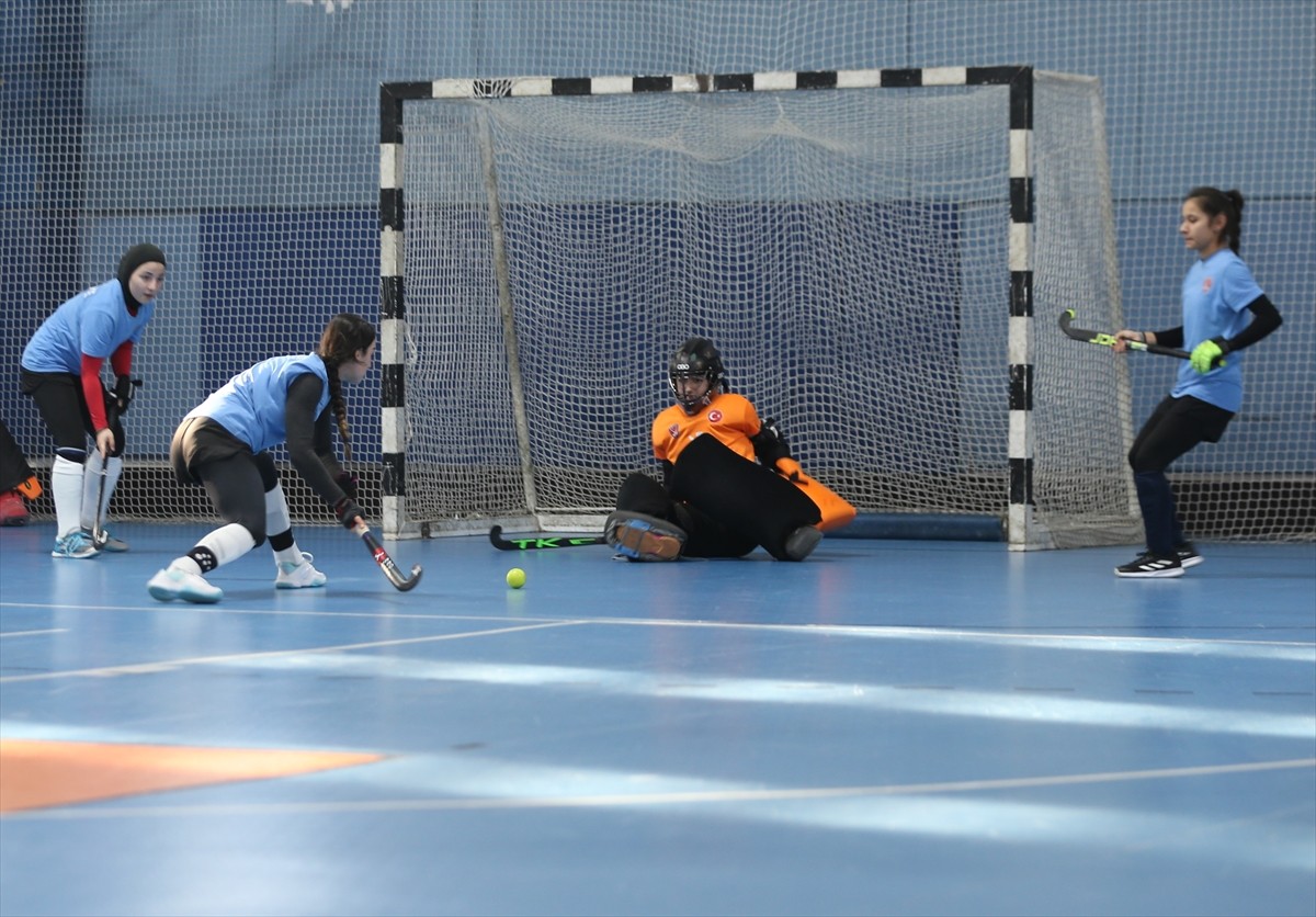 İsviçre'de Salon Hokey Avrupa Gençler Şampiyonası'nda geçen yıl bronz madalya kazanan Ümit Milli...