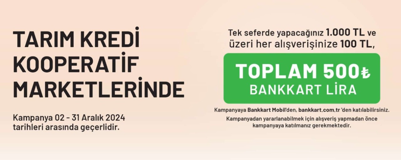 Tarım Kredi Market ile yılbaşı alışverişi bedavaya gelecek! Ziraat Kartı olana müjde geldi!