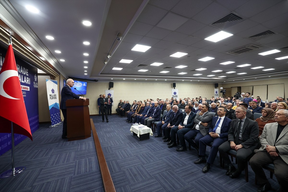 TBMM Başkanı Numan Kurtulmuş, Ensar Vakfı Genel Merkezi’nde Milli İrade Platformu tarafından...
