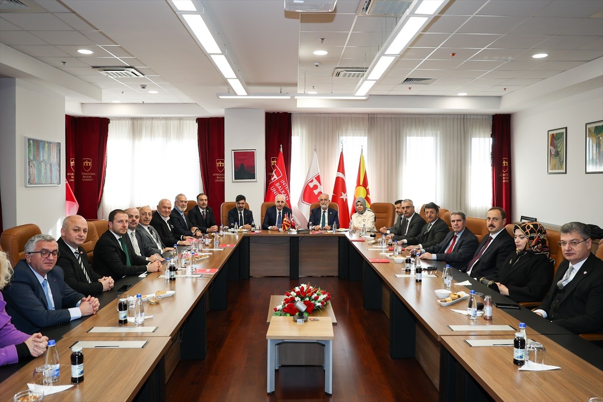 TBMM Başkanı Numan Kurtulmuş, Kuzey Makedonya'nın başkenti Üsküp'teki Uluslararası Balkan...