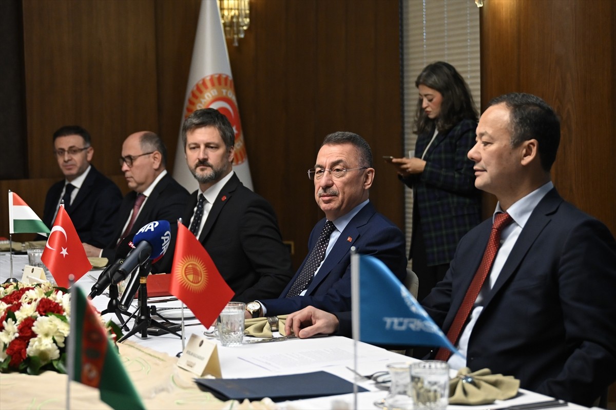 TBMM Dışişleri Komisyonu Başkanı Fuat Oktay (sağ 2), Uluslararası Türk Kültürü Teşkilatı (TÜRKSOY)...