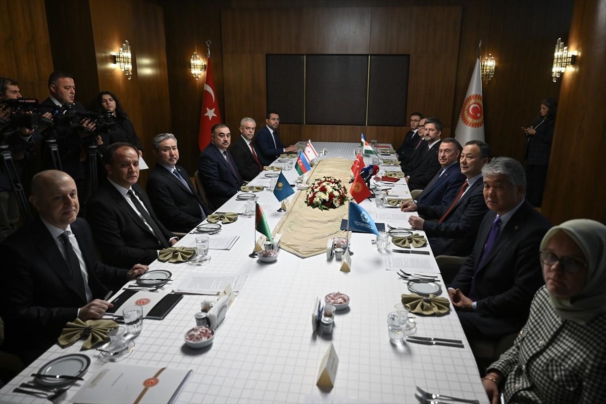 TBMM Dışişleri Komisyonu Başkanı Fuat Oktay (sağ 2), Uluslararası Türk Kültürü Teşkilatı (TÜRKSOY)...