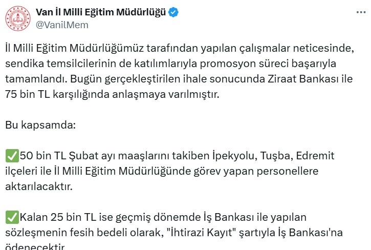 2025’in ilk promosyon zammını Ziraat Bankası açıkladı! 75.000 TL’ye çıktı 