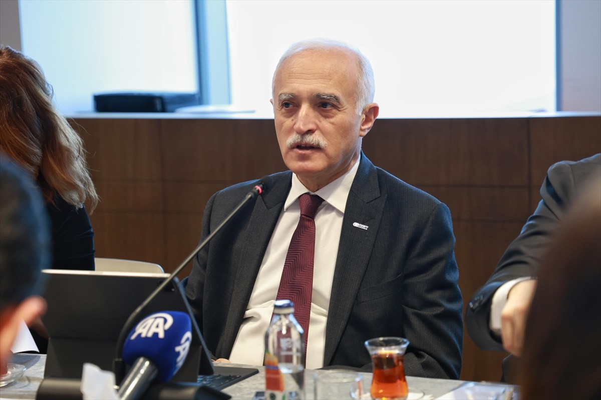Dış Ekonomik İlişkiler Kurulu (DEİK) Başkanı Nail Olpak, DEİK Genel Merkezi'nde düzenlenen...