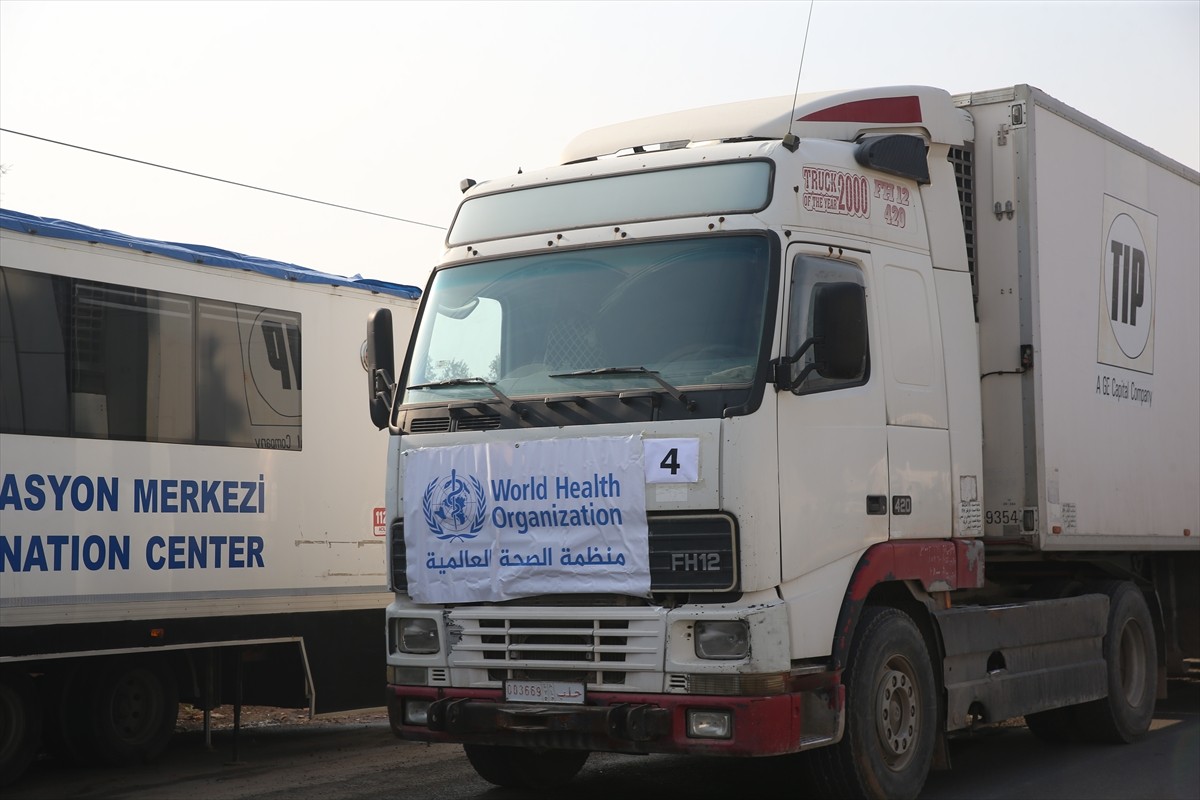Dünya Sağlık Örgütü (DSÖ) tarafından Suriye'deki sağlık tesislerine ulaştırılmak üzere hazırlanan...