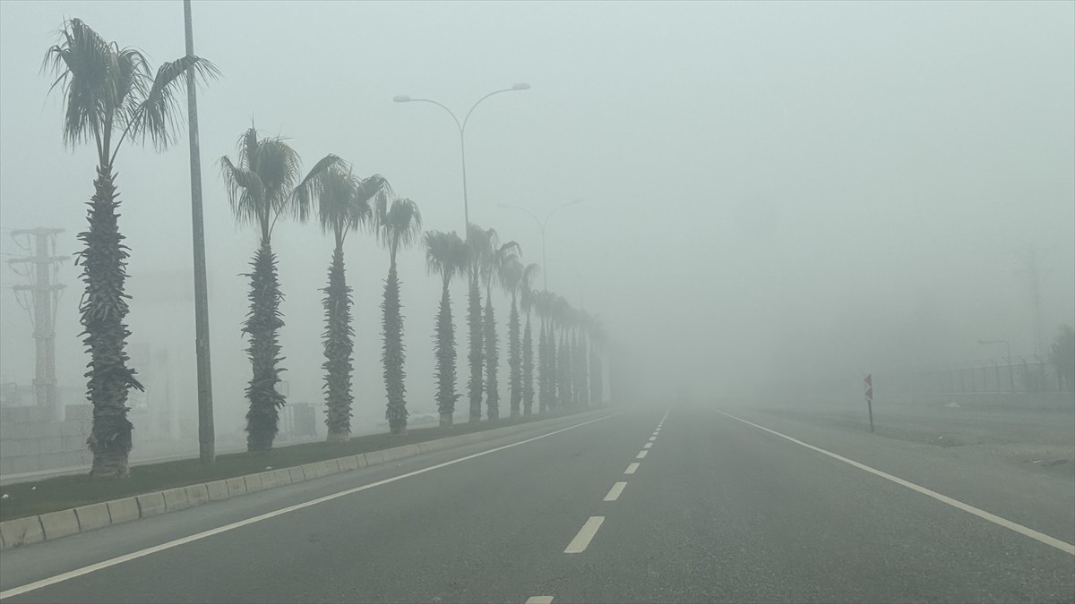 Kahramanmaraş'ta geceden itibaren etkisini artıran sis nedeniyle görüş mesafesi düştü.