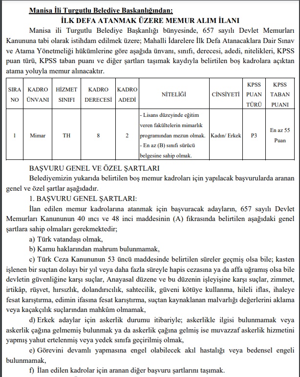 Manisa ve Niğde 2025 yılı alımları başladı! Memur olmak hiç bu kadar kolay olmamıştı