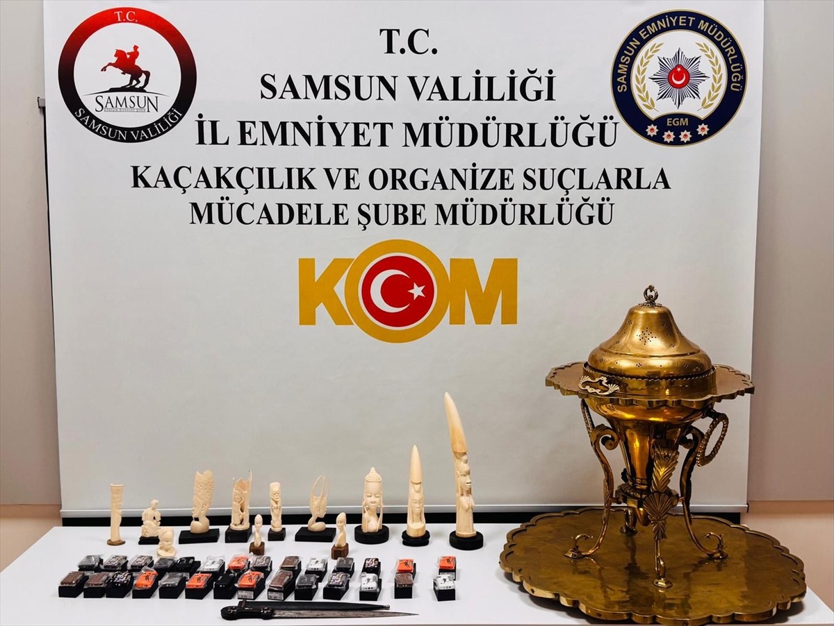 Samsun'un İlkadım ilçesinde tarihi eser kaçakçılarına yönelik operasyonda 1 şüpheli gözaltına...