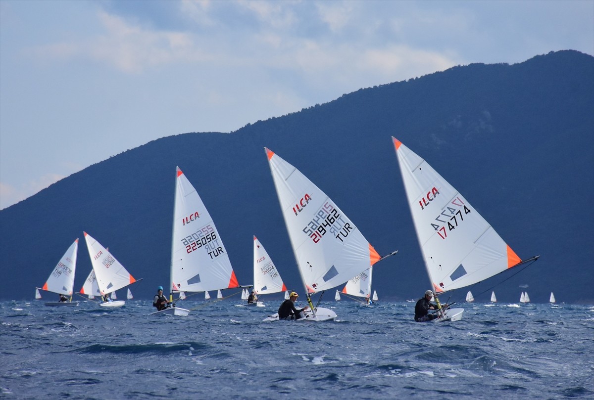 Türkiye Yelken Federasyonu (TYF) Yelken Ligi'nde ILCA sınıfı Türkiye Şampiyonası, Muğla'nın Bodrum...
