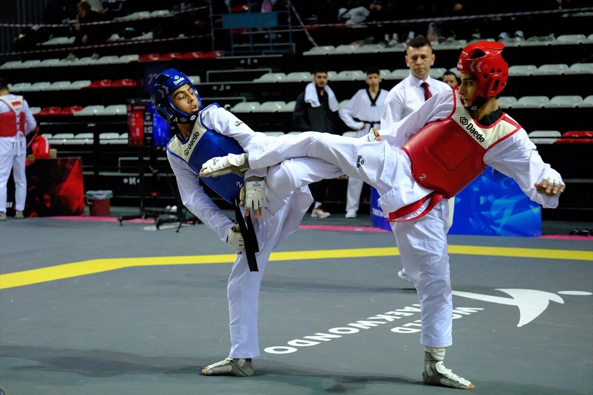 Antalya'da devam eden 12. Uluslararası Türkiye Açık Tekvando Turnuvası'nın (Türkiye Open 2025)...