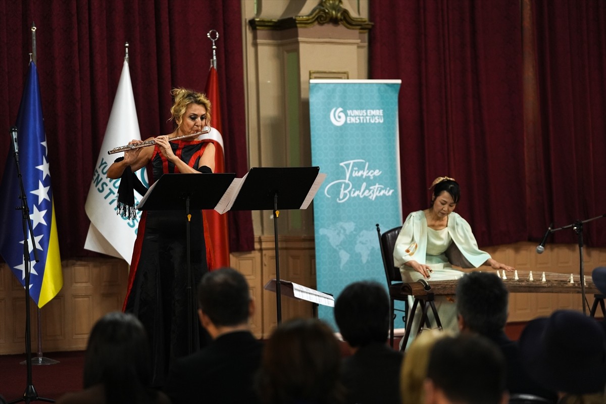 Bosna Hersek'in başkenti Saraybosna'da, Yunus Emre Enstitüsü (YEE) tarafından flüt ve koto konseri...