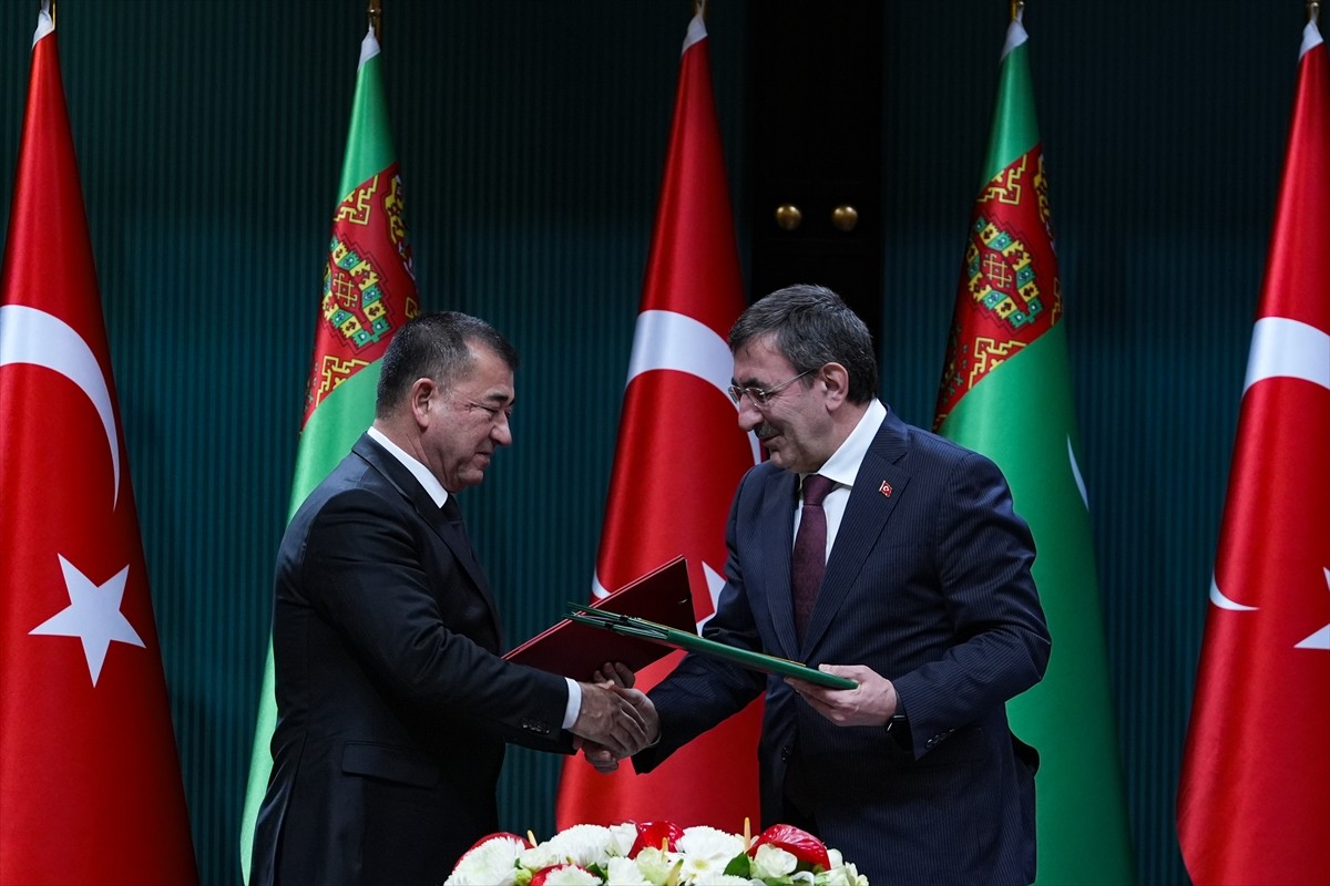 Cumhurbaşkanı Yardımcısı Cevdet Yılmaz ve Türkmenistan Bakanlar Kurulu Başkan Yardımcısı Nökergulı...