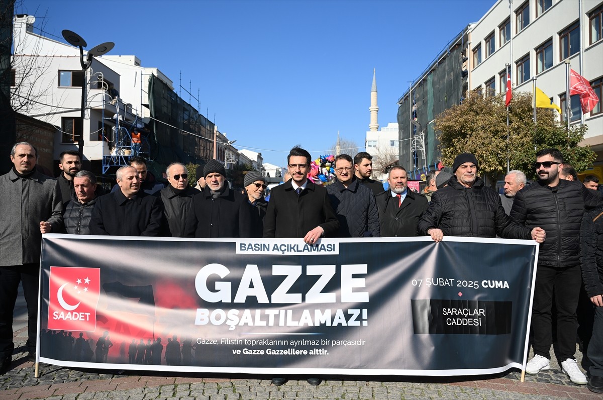Edirne'de ABD Başkanı Donald Trump'ın "Gazze'yi devralma" ve Filistinlileri başka ülkelere...