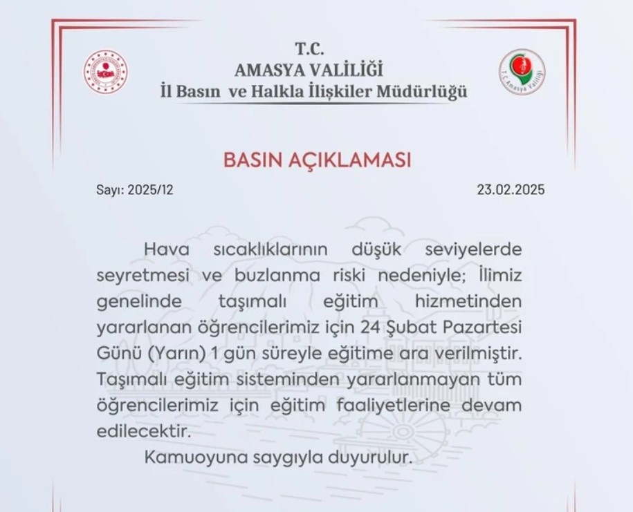 Gece gece karar verildi! O ilimizde de eğitime kar molası 