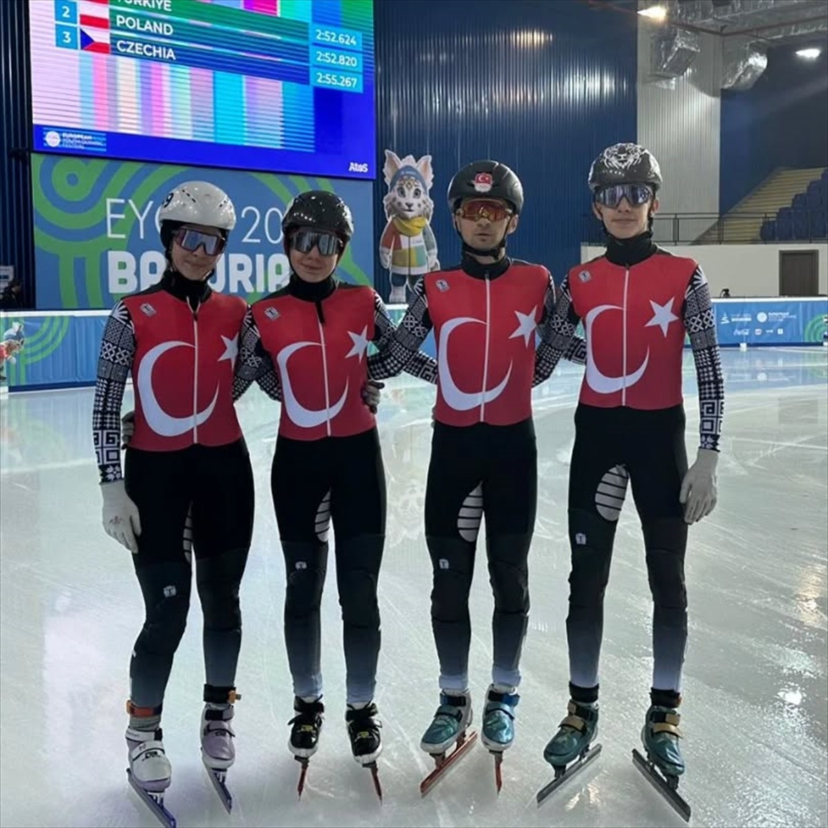 Gürcistan'ın Bakuriani kentinde düzenlenen 2025 Avrupa Gençlik Olimpik Kış Festivali'ndeki (EYOF)...