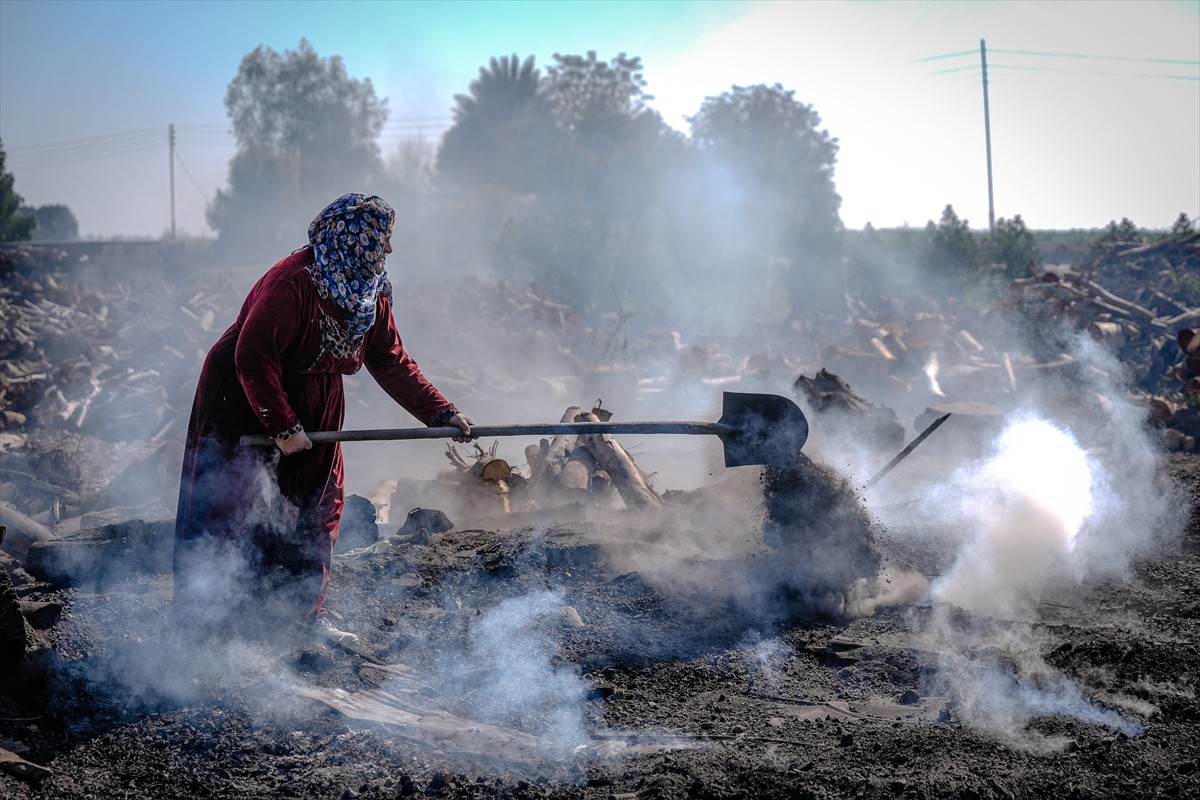 Irak'ın başkenti Bağdat’ta yoksul aileler, topladıkları odunları mangal kömüre dönüştürüp, pazarda...