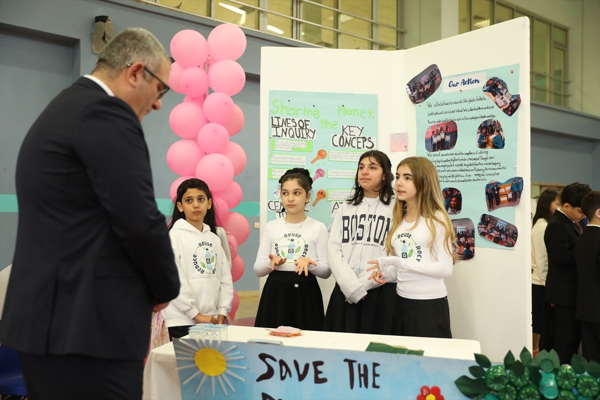 Irak'ın Erbil kentindeki Uluslararası Maarif Erbil Okulları öğrencileri, küresel ısınma, çevre ve...