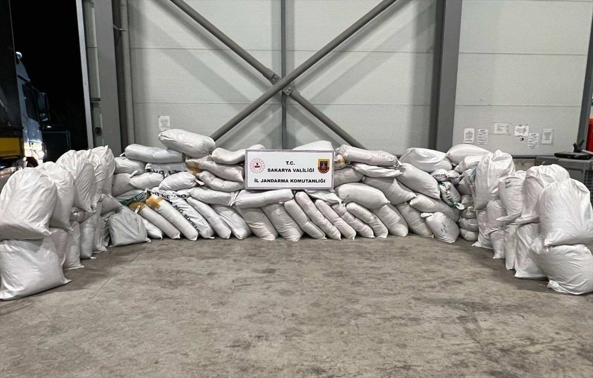 Sakarya'da durdurulan tırda 3,5 ton kıyılmış tütün ele geçirildi.