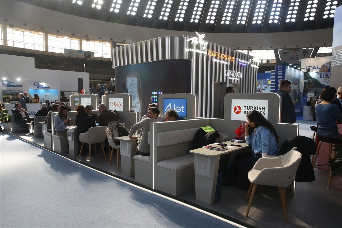 Sırbistan'ın başkenti Belgrad'daki 46. Uluslararası Turizm Fuarı kapsamında açılan Türkiye standı...